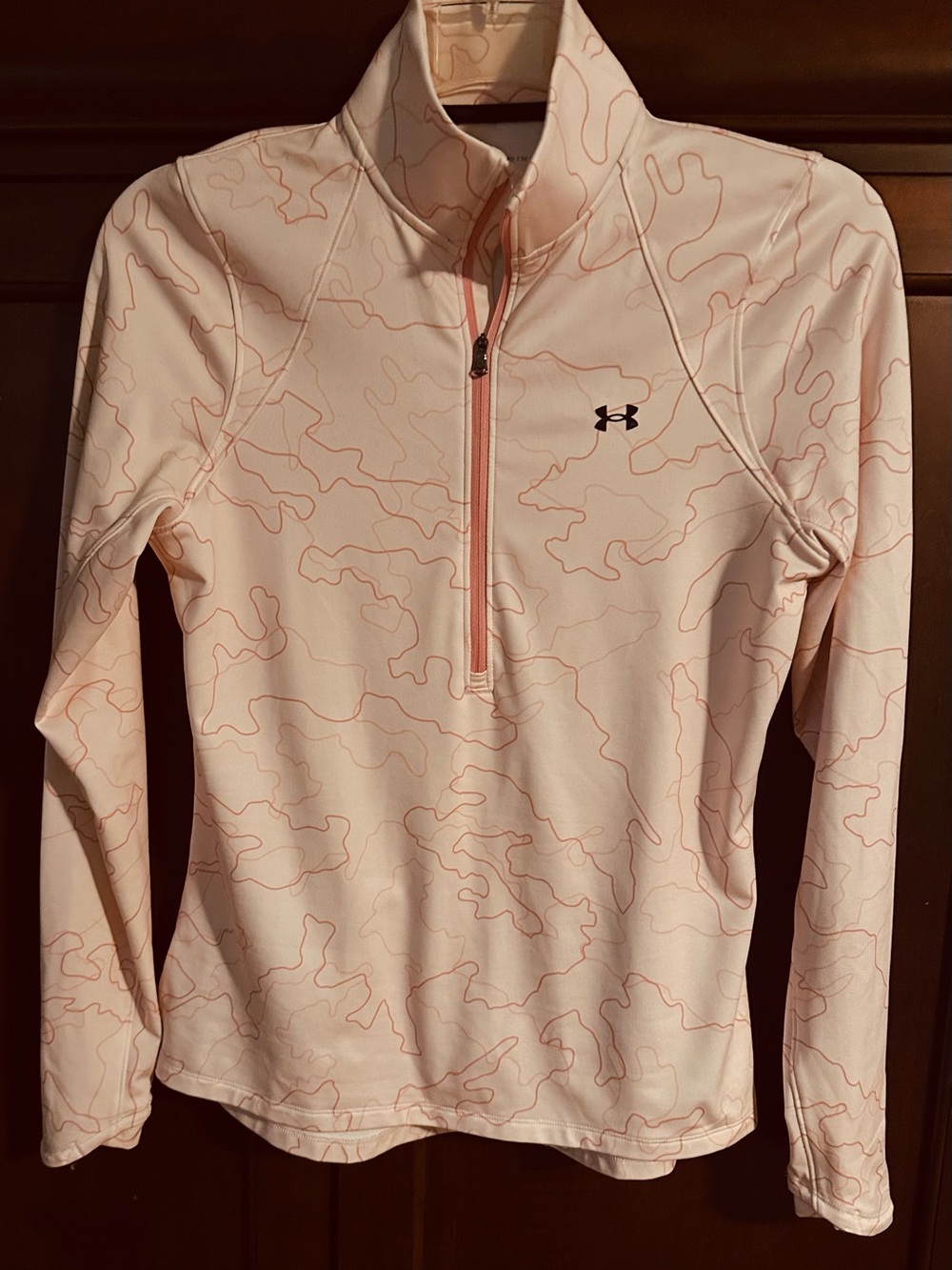 Cold gear Under Armour Light Pink Camo Quarter Zip Pullover